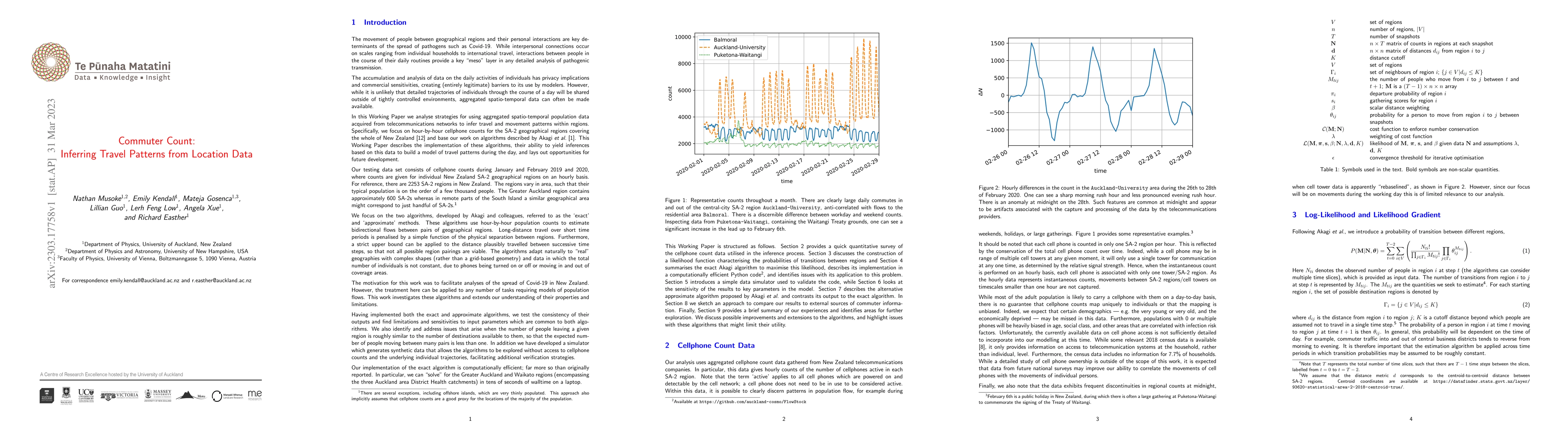 Thumbnail for Commuter Count: Inferring Travel Patterns from Location Data