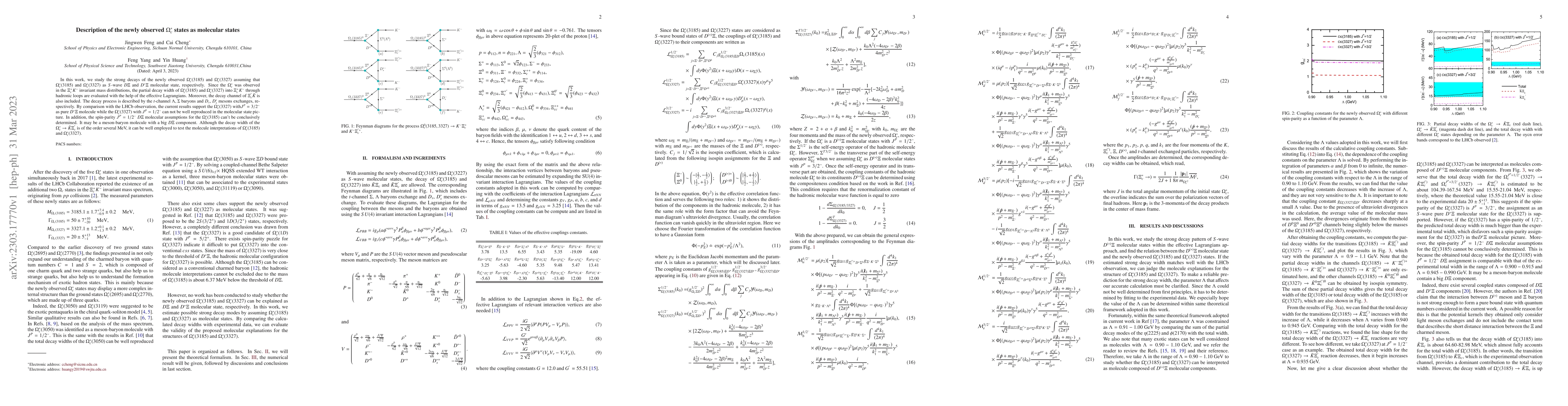 Thumbnail for Description of the newly observed $\Omega^{*}_c$ states as molecular
  states