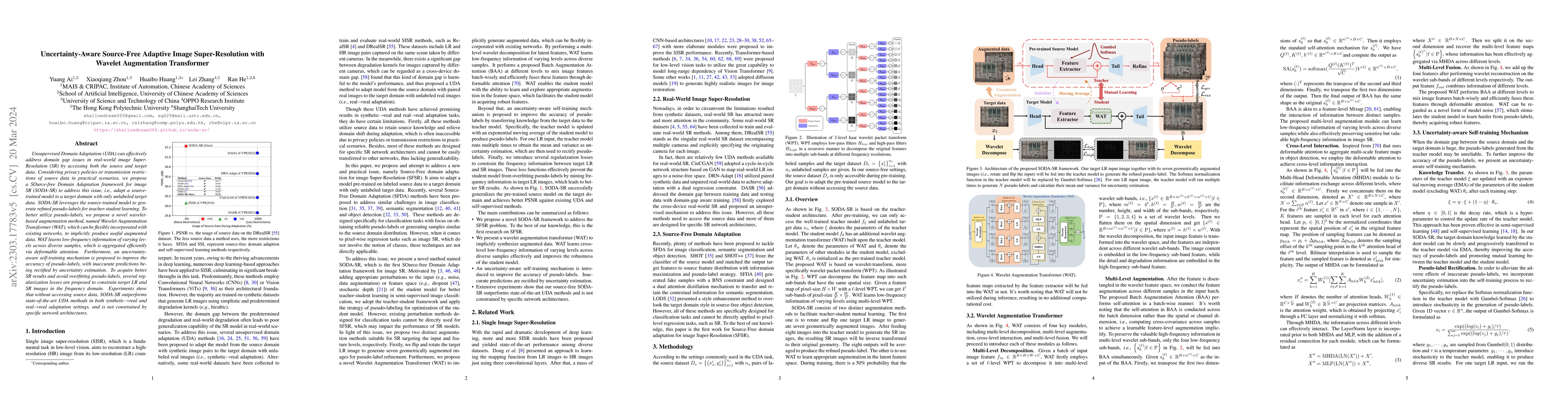 Thumbnail for Uncertainty-Aware Source-Free Adaptive Image Super-Resolution with
  Wavelet Augmentation Transformer