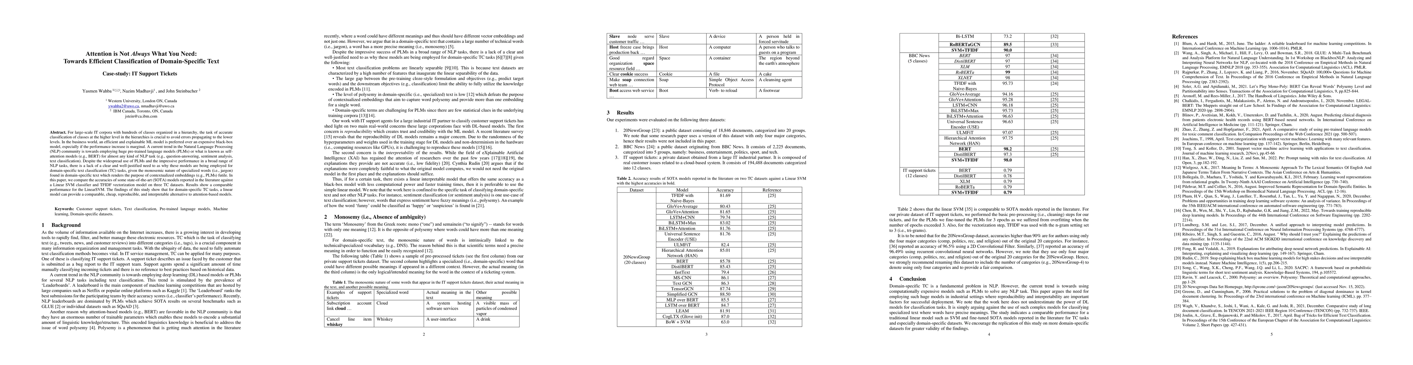 Thumbnail for Attention is Not Always What You Need: Towards Efficient Classification
  of Domain-Specific Text