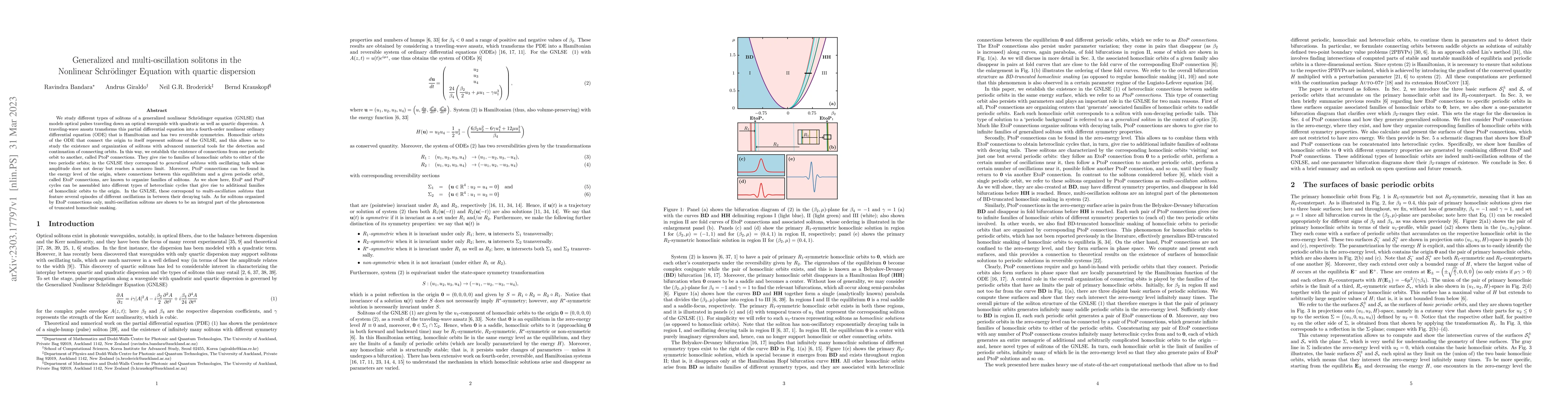 Thumbnail for Generalized and multi-oscillation solitons in the Nonlinear
  Schr\"odinger Equation with quartic dispersion