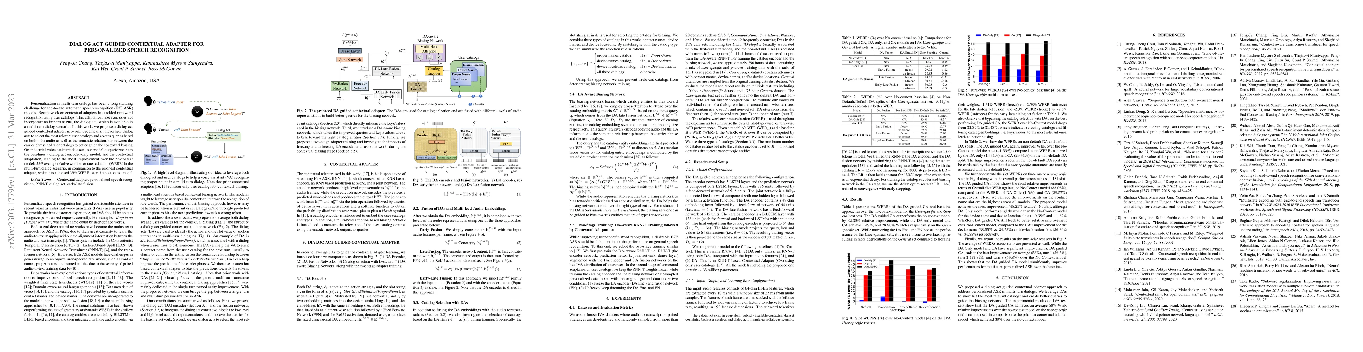 Thumbnail for Dialog act guided contextual adapter for personalized speech recognition