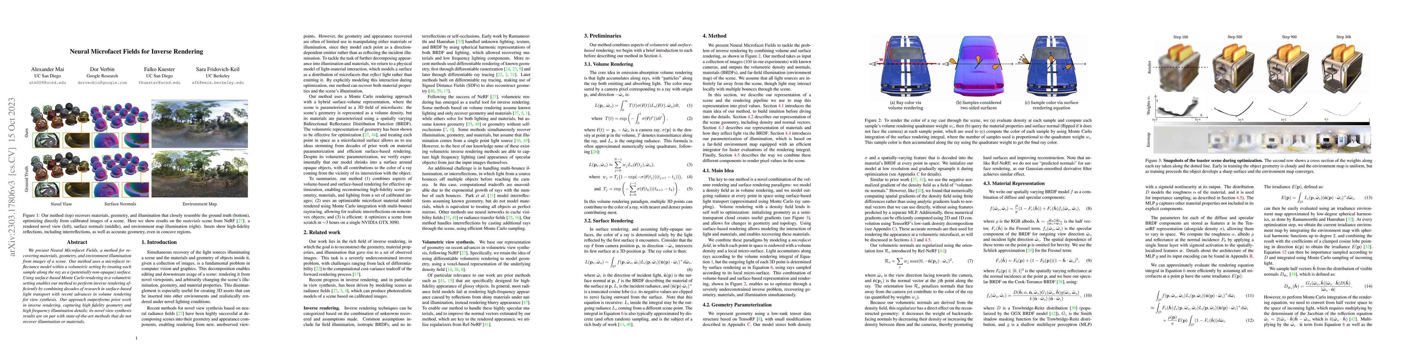 Thumbnail for Neural Microfacet Fields for Inverse Rendering
