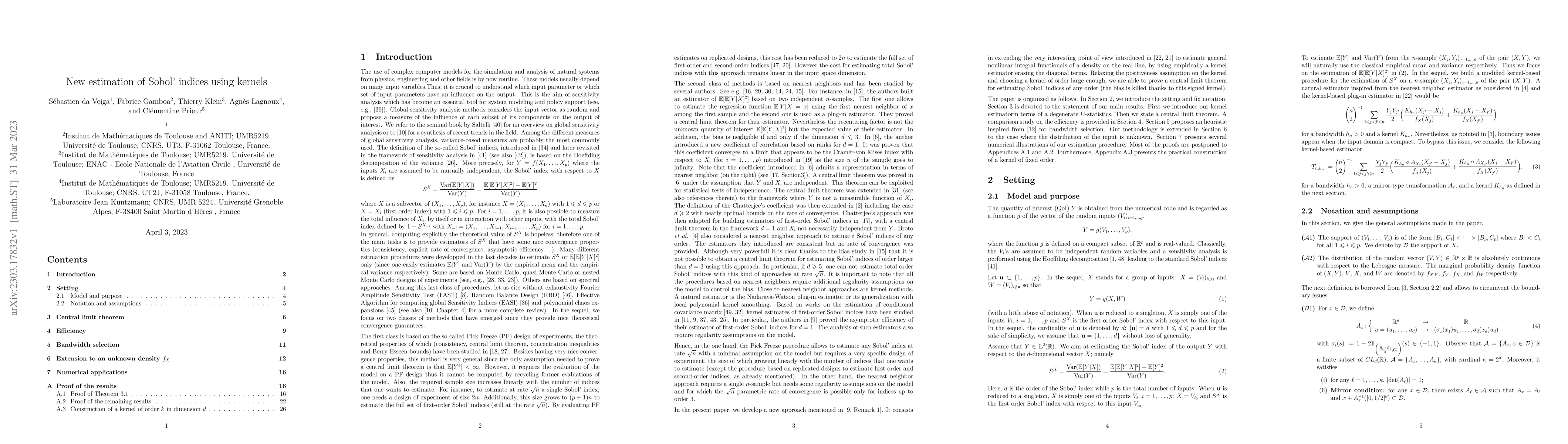 Thumbnail for New estimation of Sobol' indices using kernels