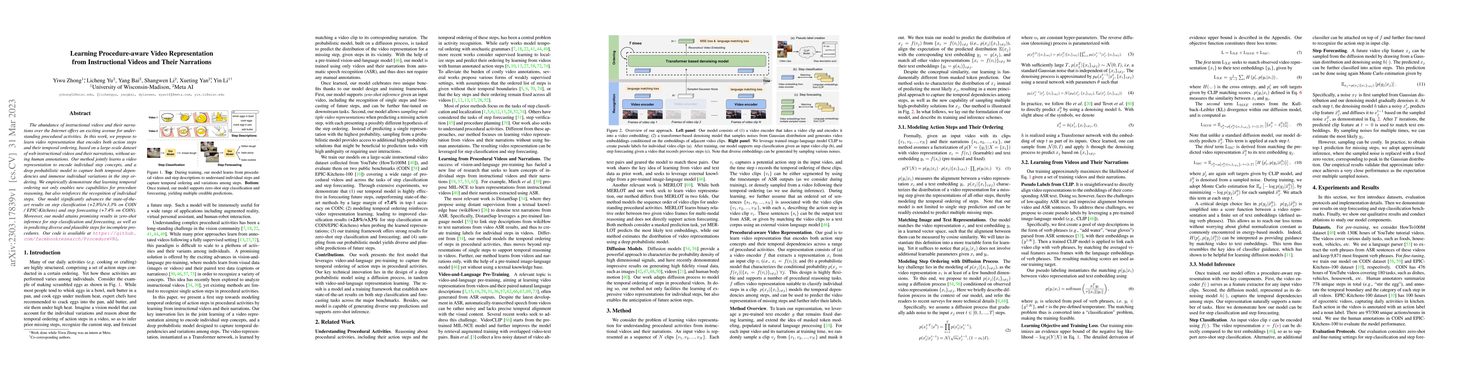 Thumbnail for Learning Procedure-aware Video Representation from Instructional Videos
  and Their Narrations