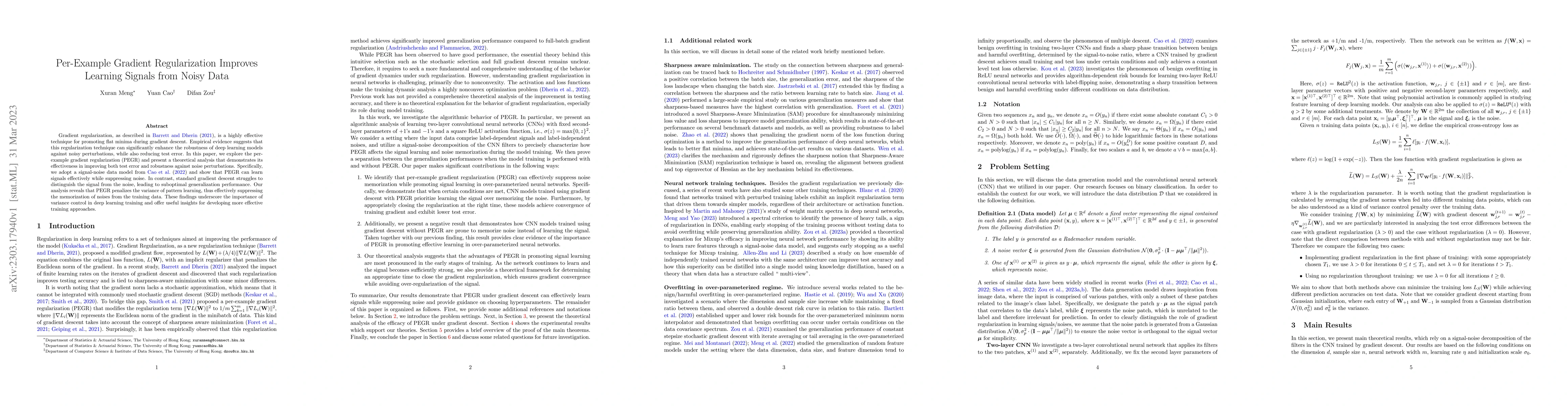 Thumbnail for Per-Example Gradient Regularization Improves Learning Signals from Noisy
  Data