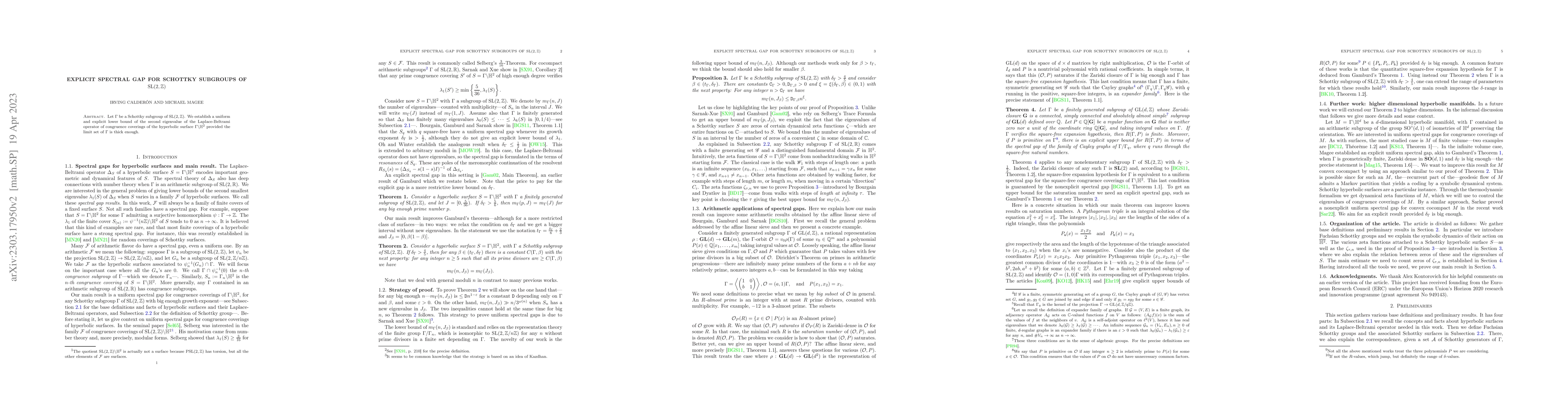 Thumbnail for Explicit spectral gap for Schottky subgroups of $\mathrm{SL}
  (2,\mathbb{Z})$