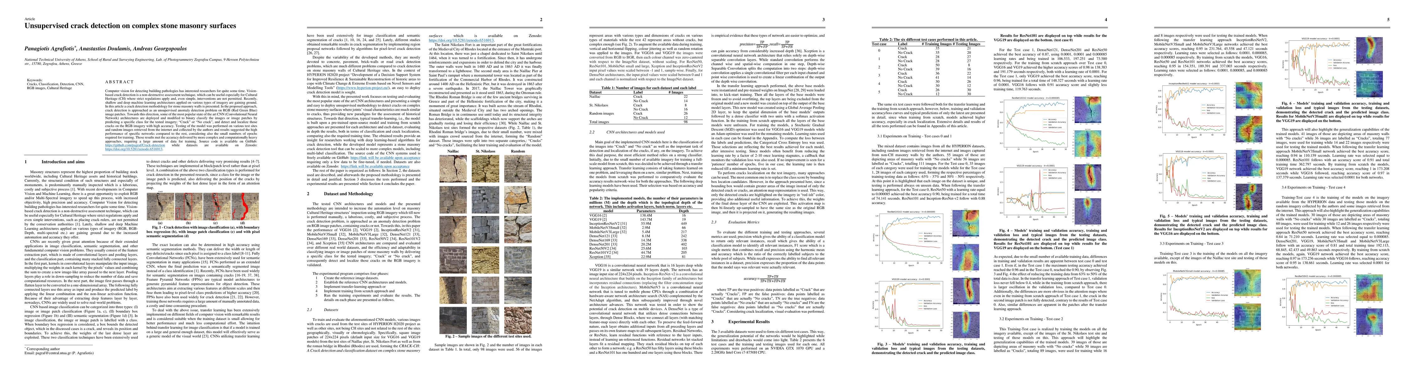 Thumbnail for Unsupervised crack detection on complex stone masonry surfaces