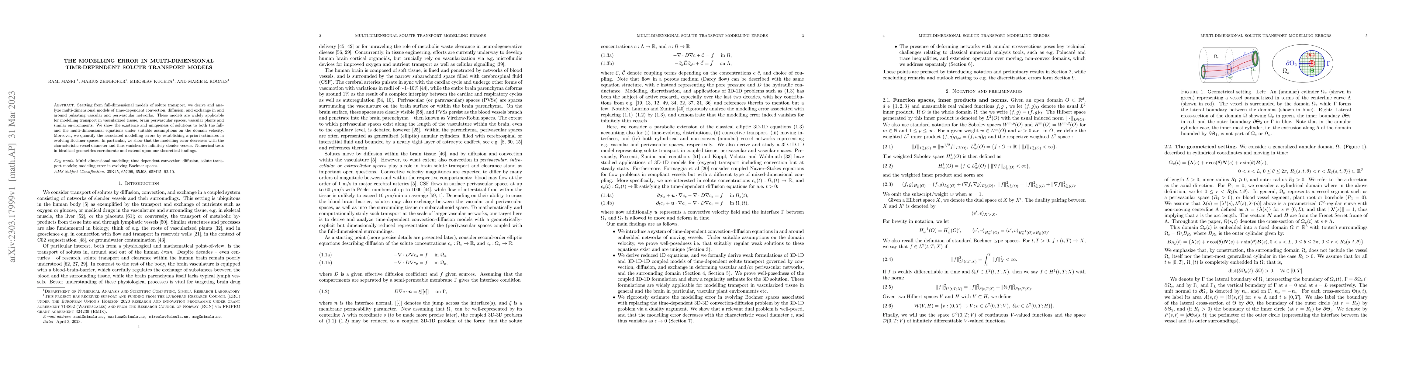 Thumbnail for The modelling error in multi-dimensional time-dependent solute transport
  models