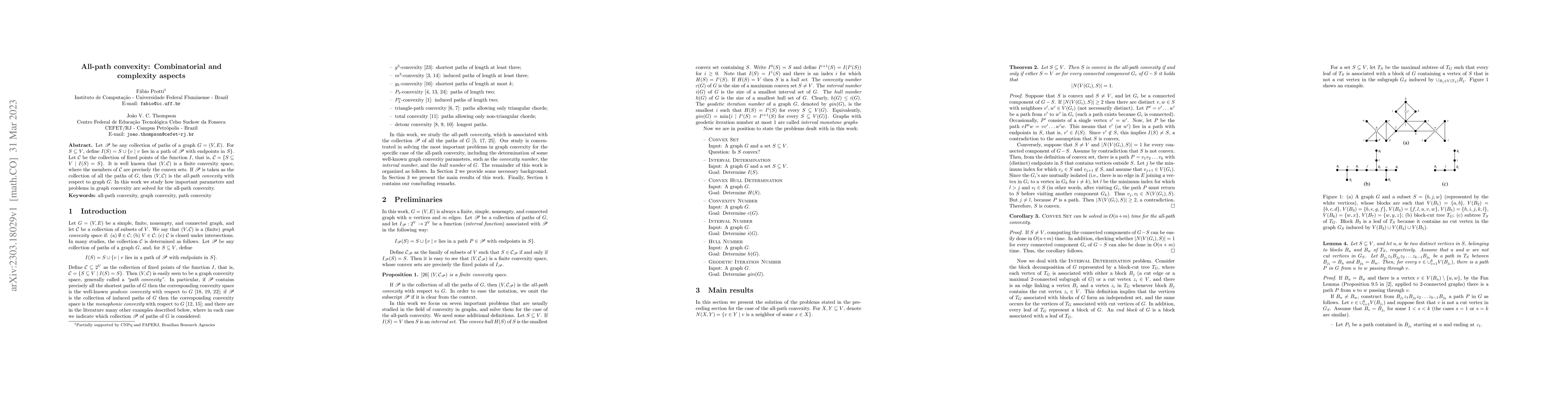 Thumbnail for All-path convexity: Combinatorial and complexity aspects