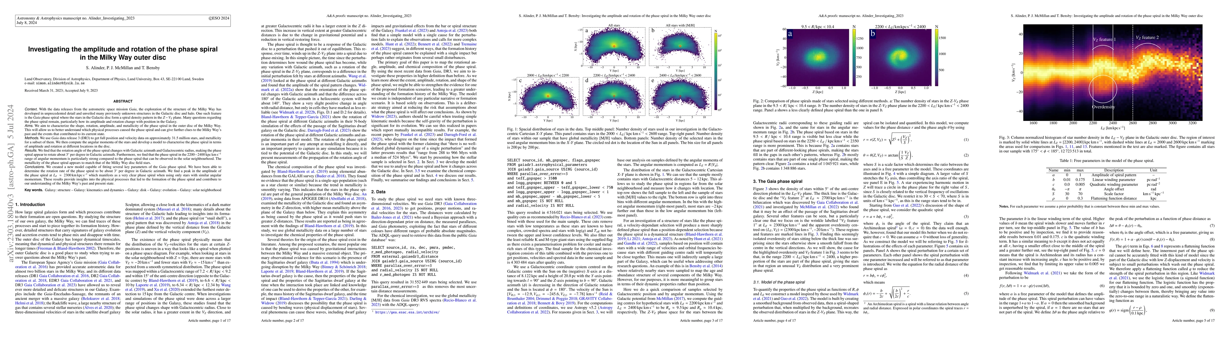 Thumbnail for Investigating the amplitude and rotation of the phase spiral in the
  Milky Way outer disc