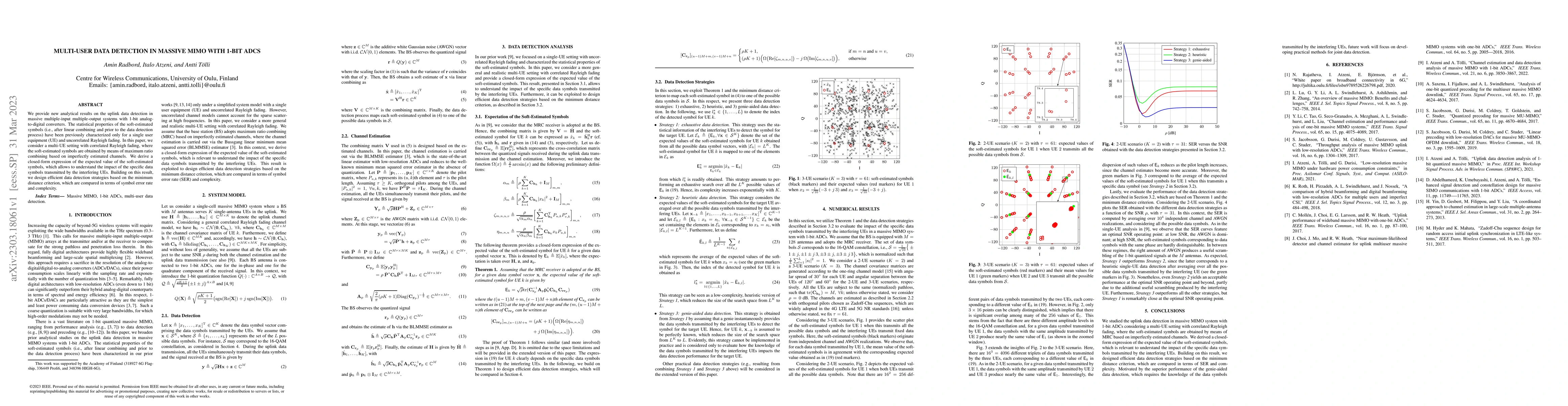 Thumbnail for Multi-User Data Detection in Massive MIMO with 1-Bit ADCs