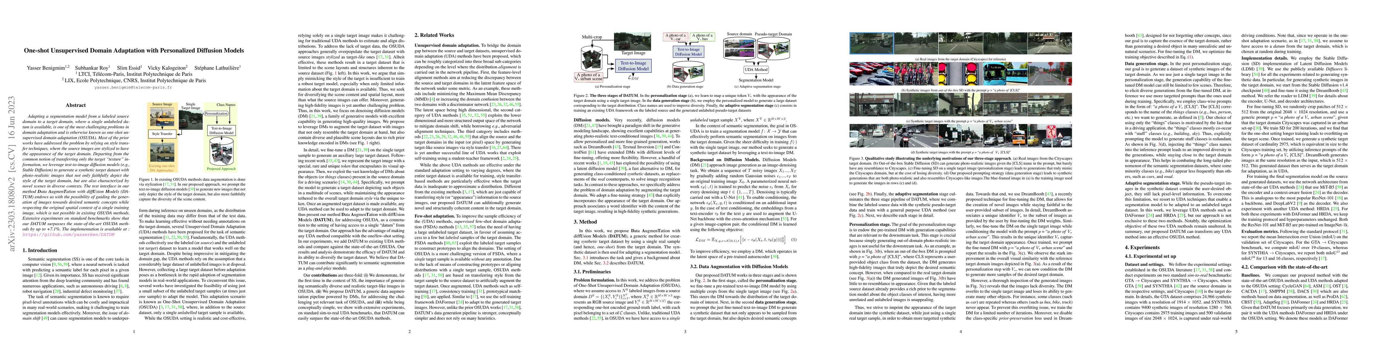 Thumbnail for One-shot Unsupervised Domain Adaptation with Personalized Diffusion
  Models