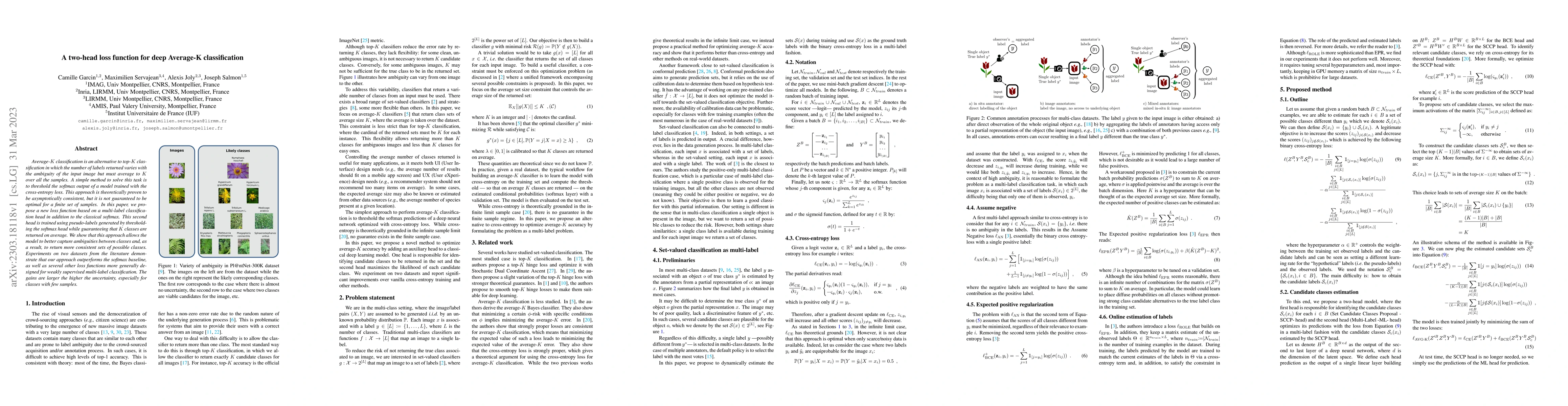 Thumbnail for A two-head loss function for deep Average-K classification