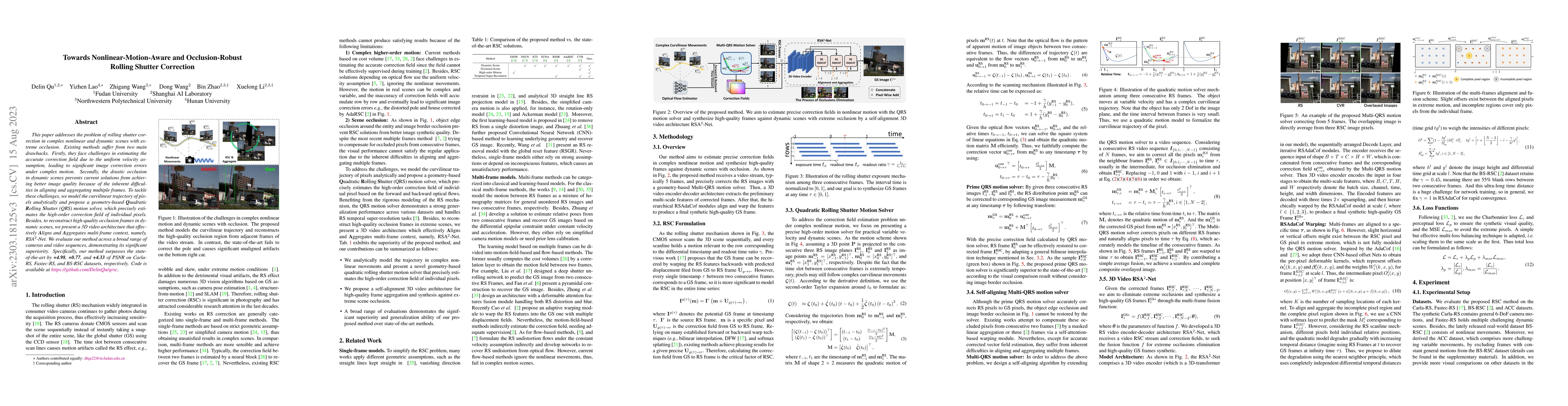 Thumbnail for Towards Nonlinear-Motion-Aware and Occlusion-Robust Rolling Shutter
  Correction