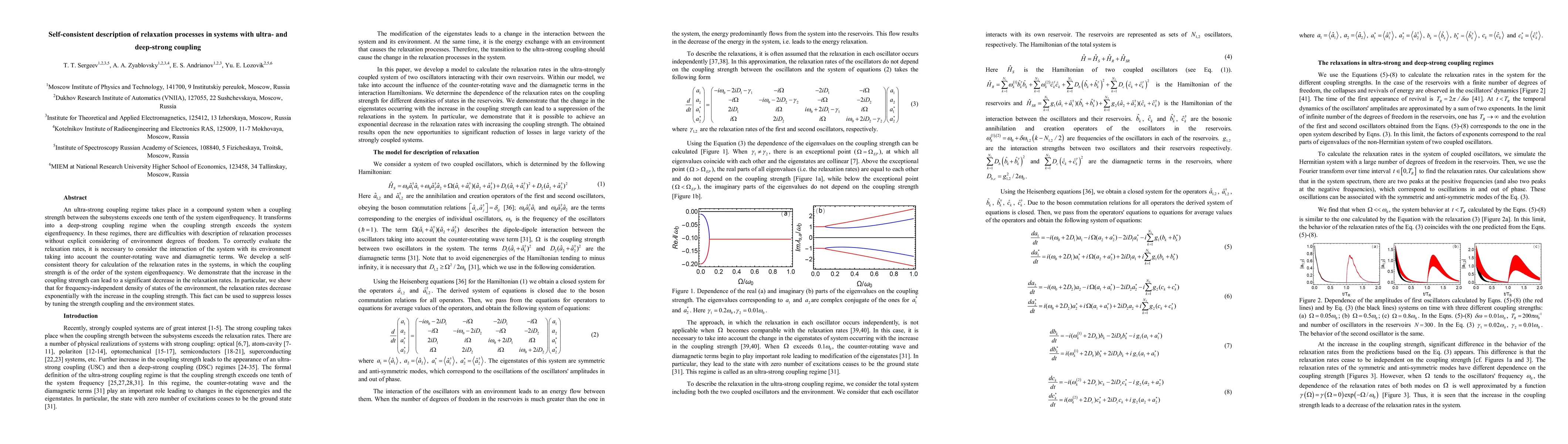 Thumbnail for Self-consistent description of relaxation processes in systems with
  ultra- and deep-strong coupling