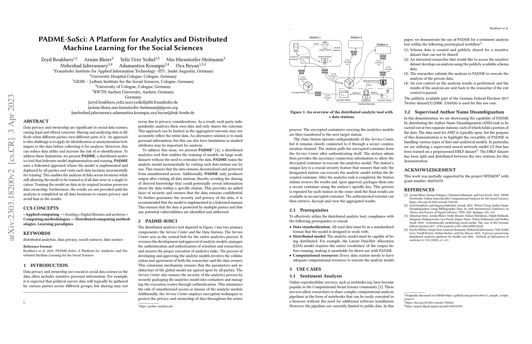 Thumbnail for PADME-SoSci: A Platform for Analytics and Distributed Machine Learning
  for the Social Sciences