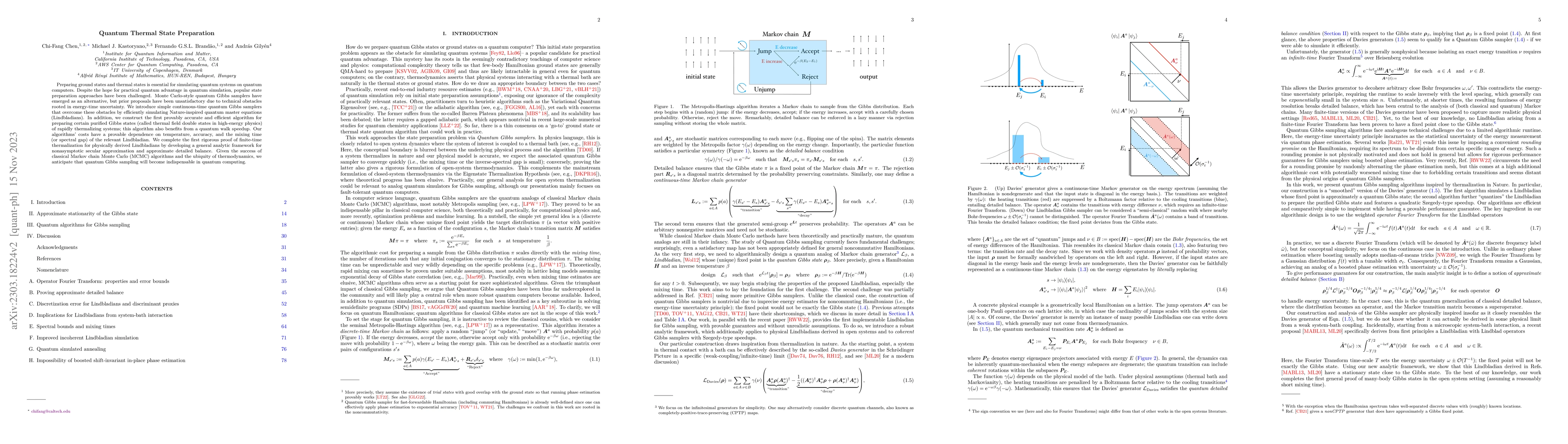 Thumbnail for Quantum Thermal State Preparation