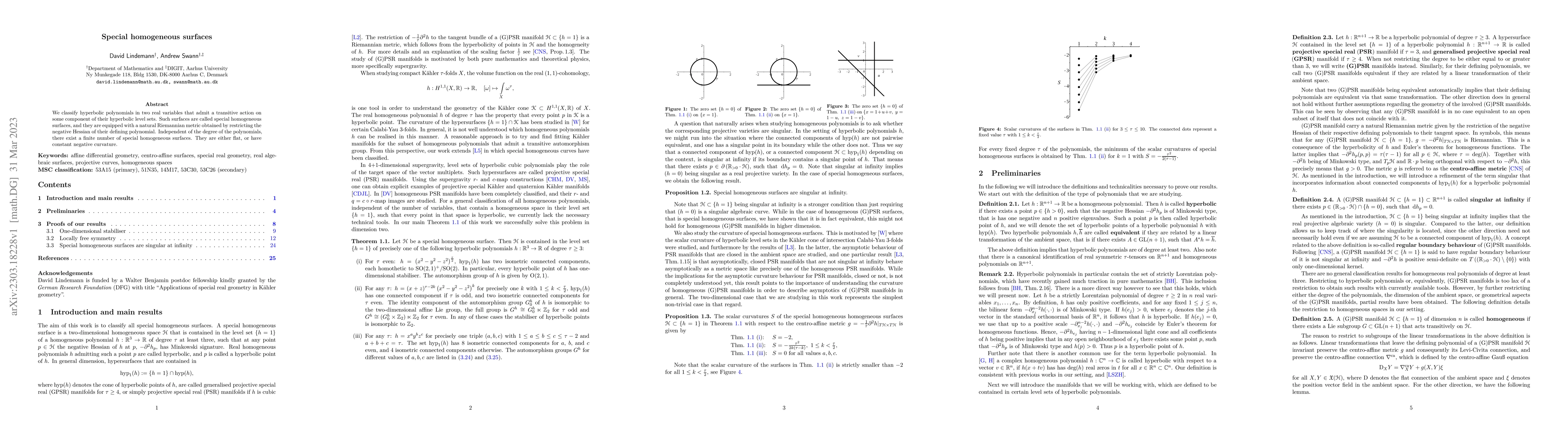 Thumbnail for Special homogeneous surfaces