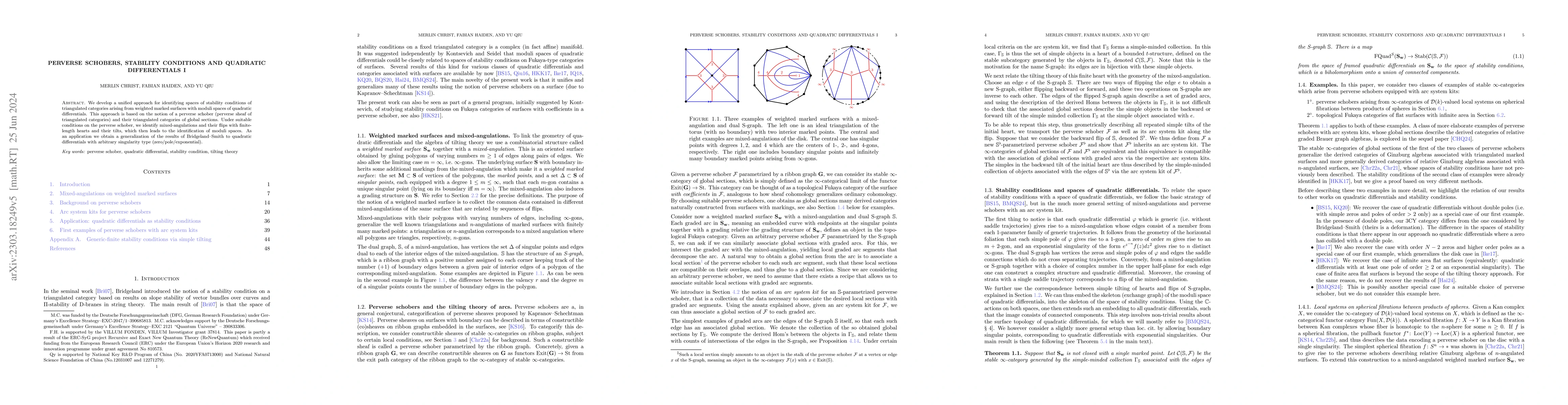 Thumbnail for Perverse schobers, stability conditions and quadratic differentials