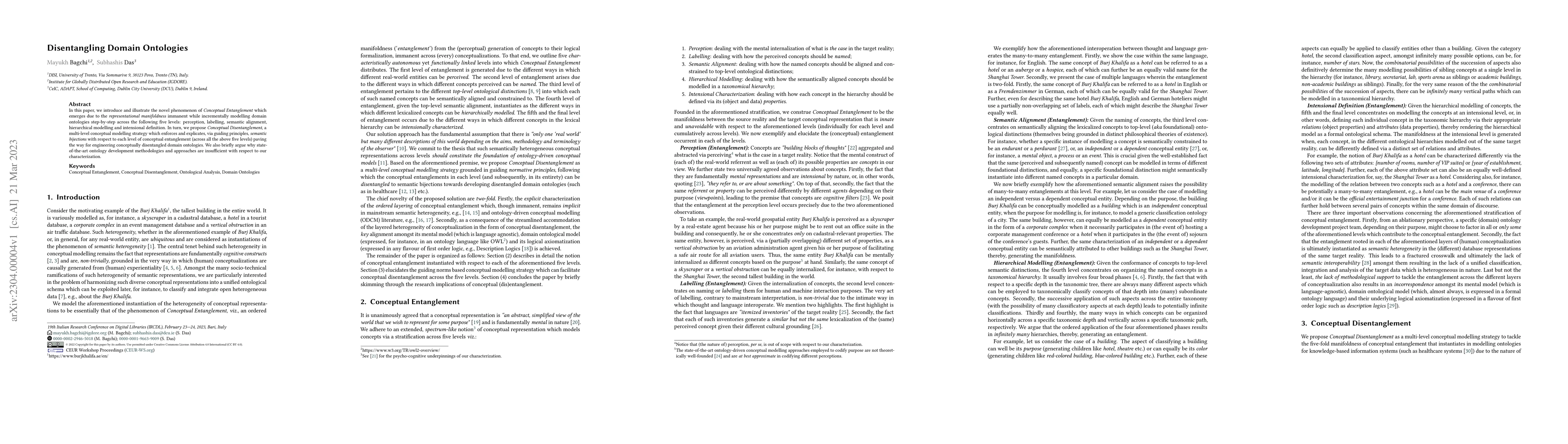 Thumbnail for Disentangling Domain Ontologies