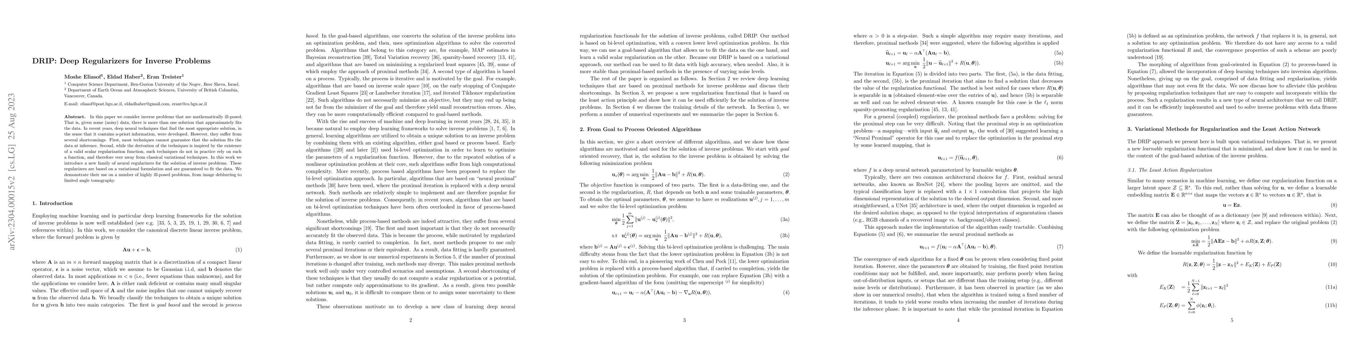 Thumbnail for DRIP: Deep Regularizers for Inverse Problems