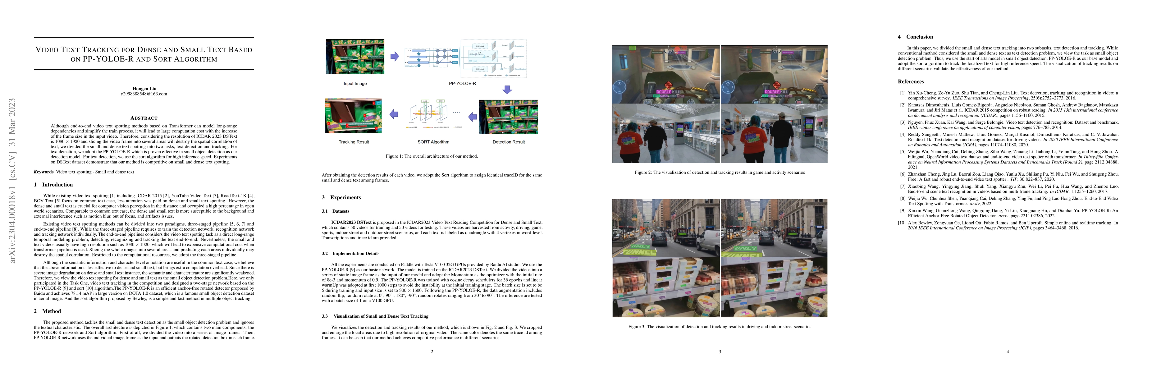 Thumbnail for Video text tracking for dense and small text based on pp-yoloe-r and
  sort algorithm