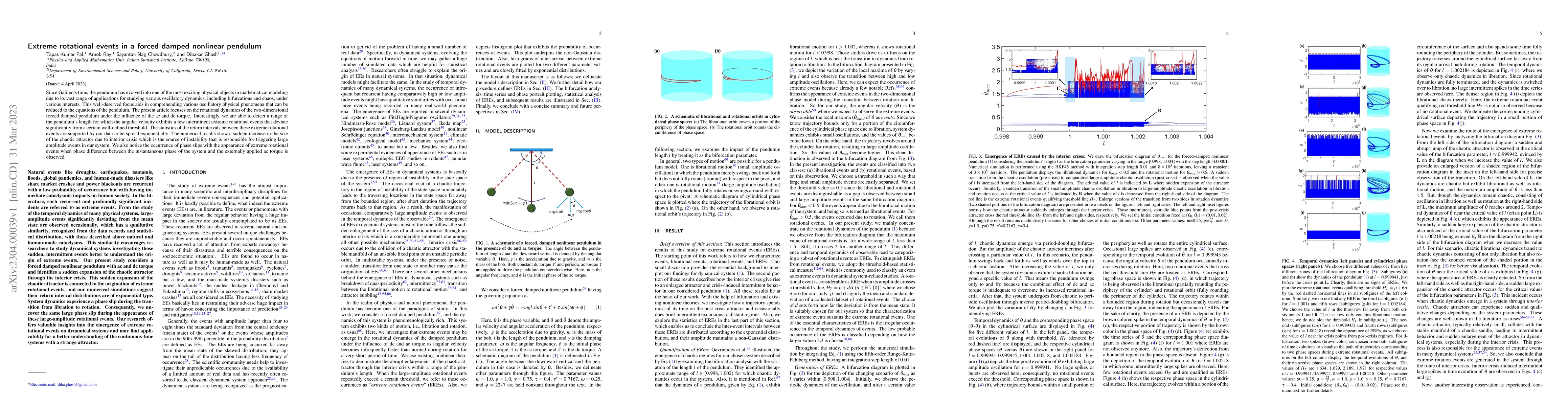Thumbnail for Extreme rotational events in a forced-damped nonlinear pendulum