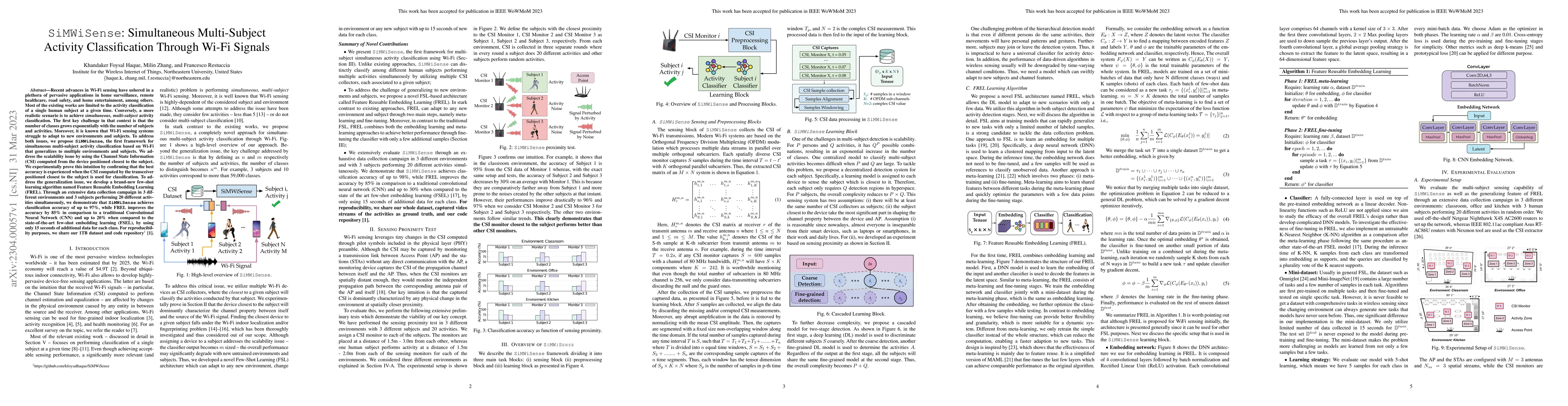Thumbnail for SiMWiSense: Simultaneous Multi-Subject Activity Classification Through
  Wi-Fi Signals