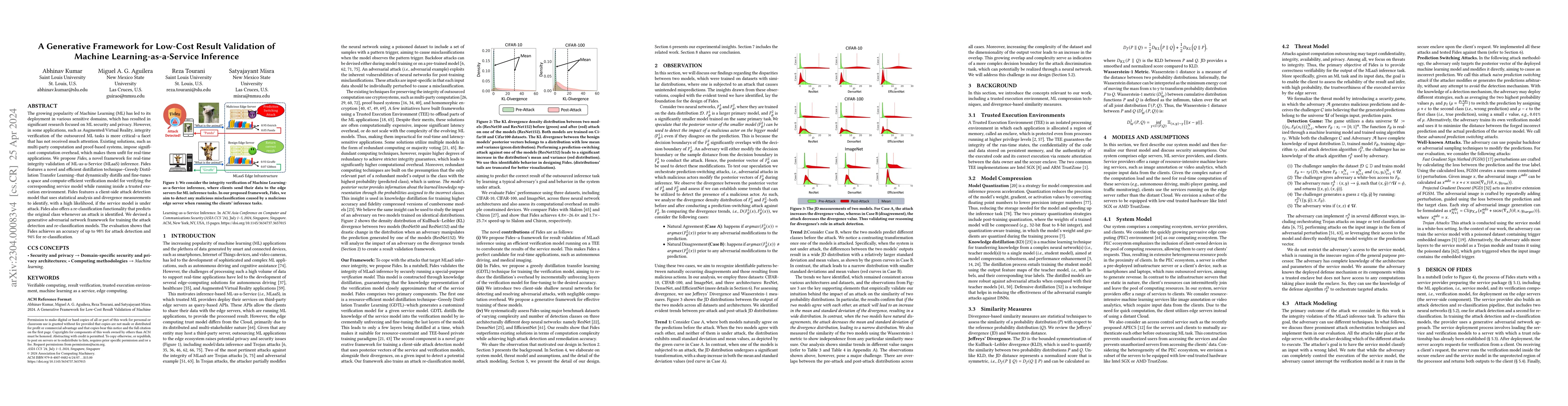 Thumbnail for A Generative Framework for Low-Cost Result Validation of Machine
  Learning-as-a-Service Inference