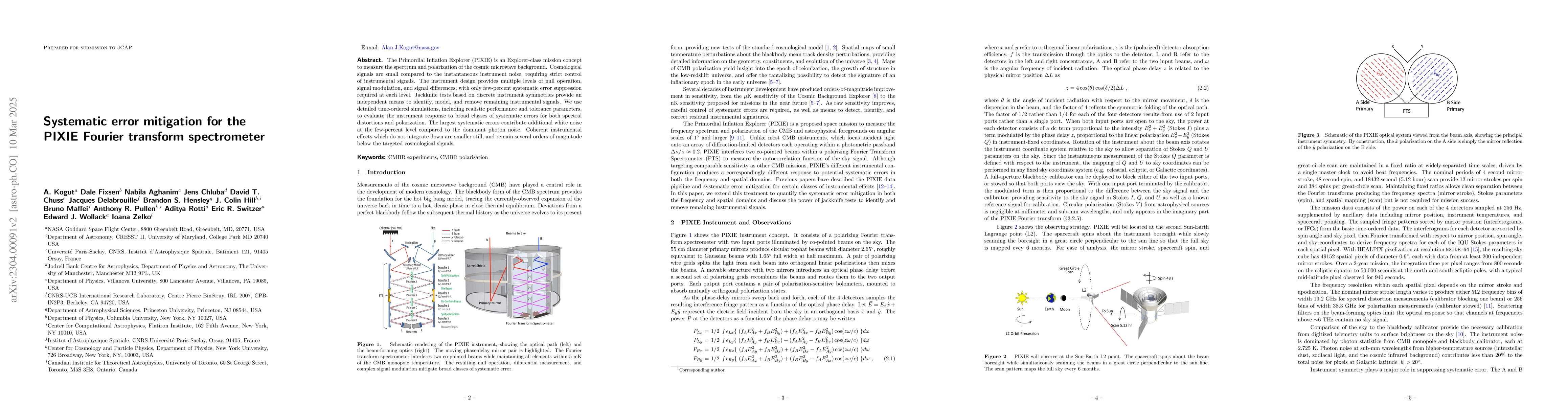 Thumbnail for Systematic error mitigation for the PIXIE Fourier transform spectrometer