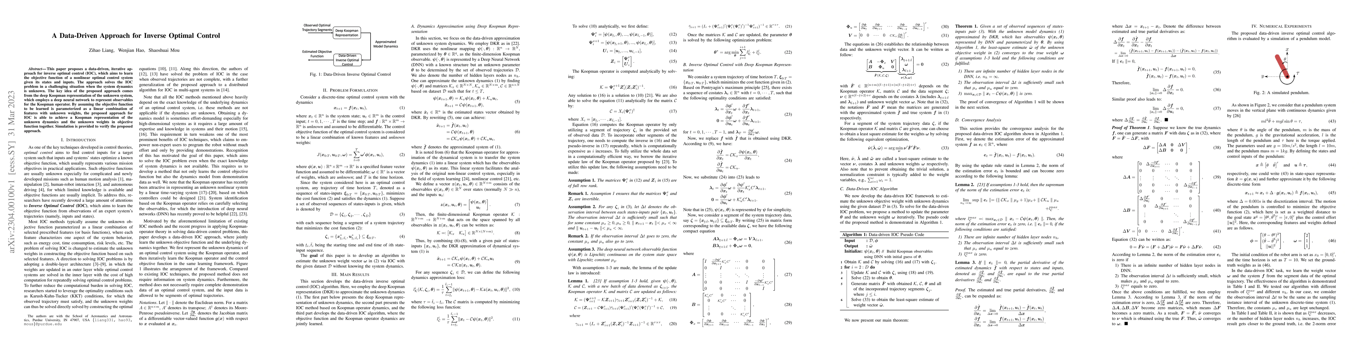 Thumbnail for A Data-Driven Approach for Inverse Optimal Control