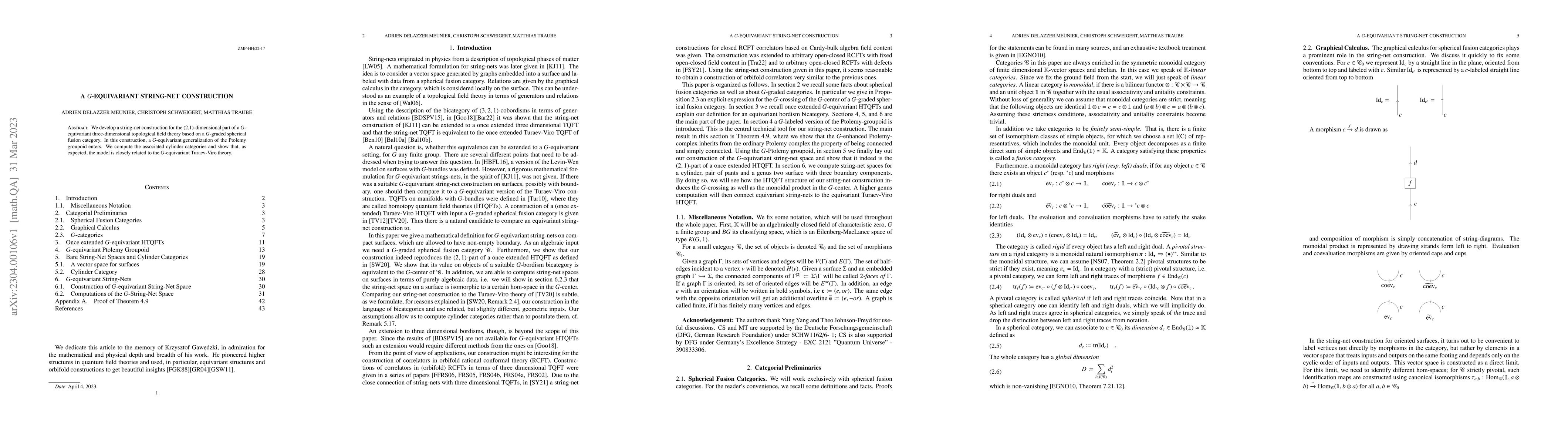 Thumbnail for A $G$-equivariant String-Net Construction