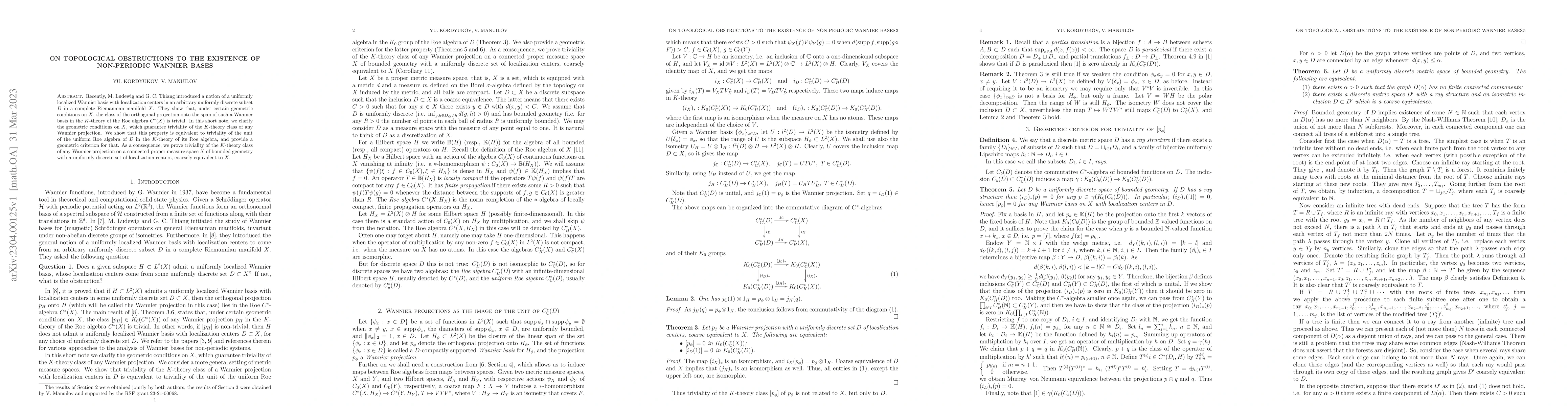 Thumbnail for On topological obstructions to the existence of non-periodic Wannier
  bases