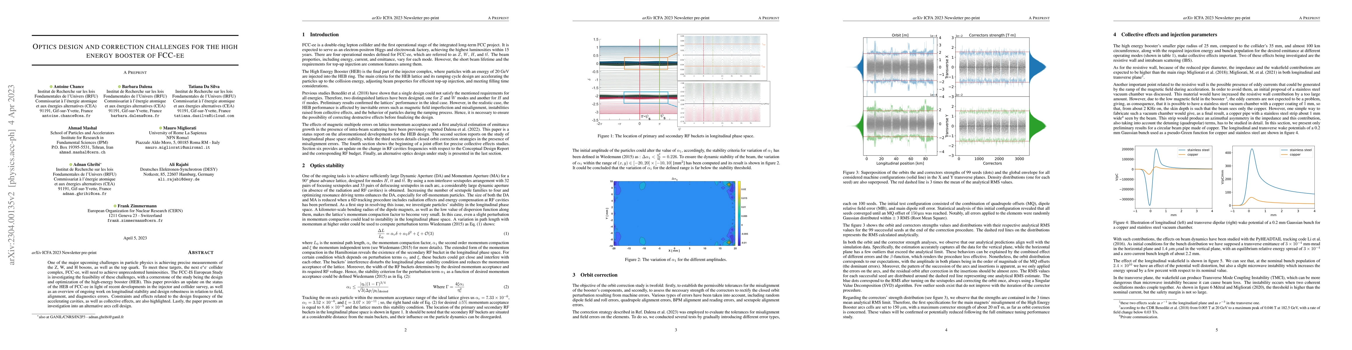 Thumbnail for Optics design and correction challenges for the high energy booster of
  FCC-ee