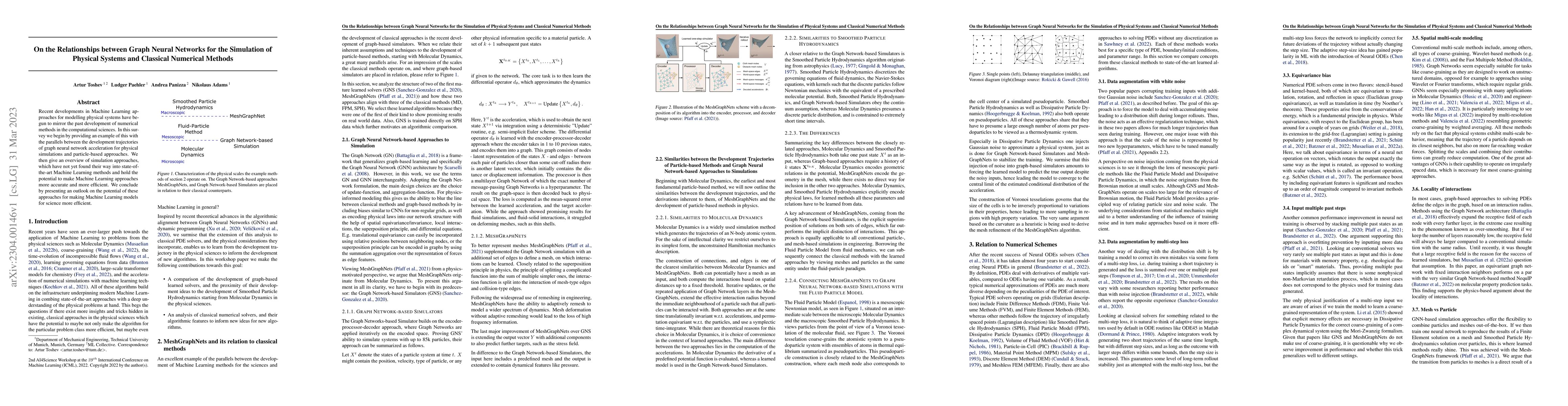 Thumbnail for On the Relationships between Graph Neural Networks for the Simulation of
  Physical Systems and Classical Numerical Methods