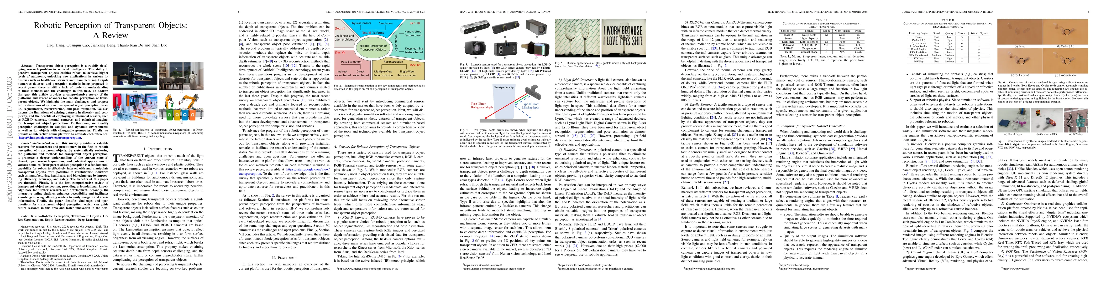 Thumbnail for Robotic Perception of Transparent Objects: A Review