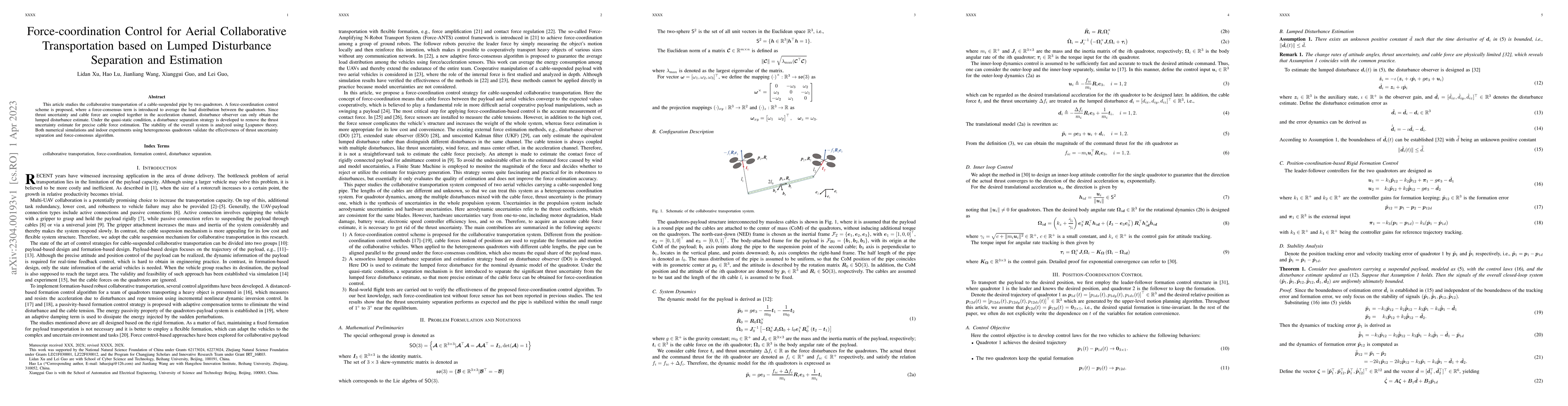 Thumbnail for Sector Bounds for Vertical Cable Force Error in Cable-Suspended Load
  Transportation System