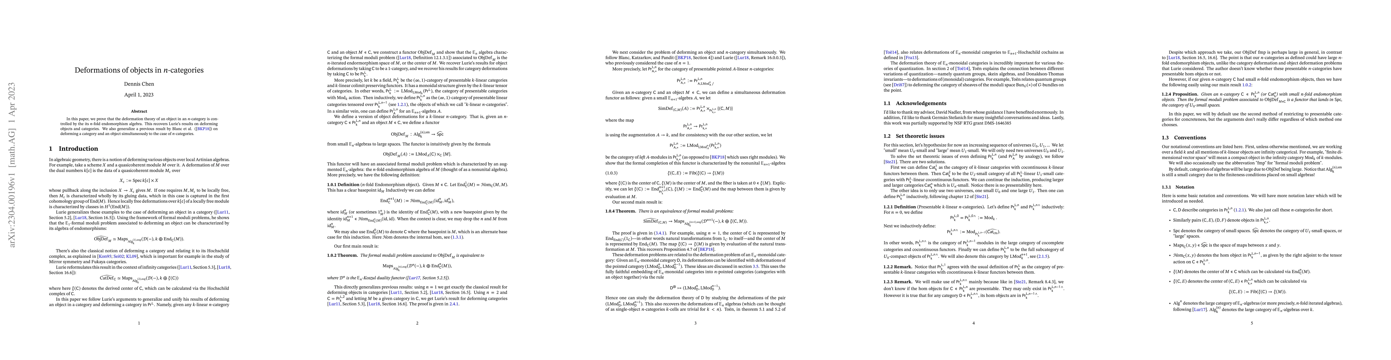 Thumbnail for Deformations of objects in $n$-categories