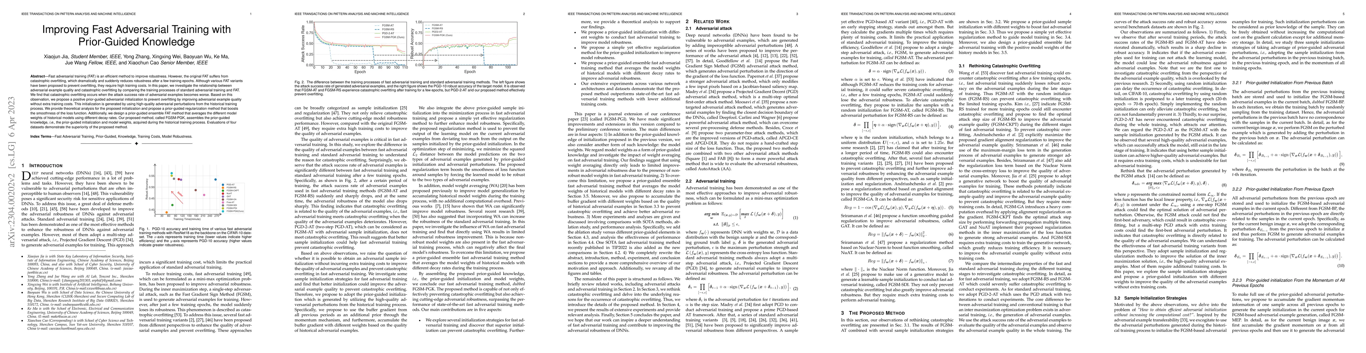 Thumbnail for Improving Fast Adversarial Training with Prior-Guided Knowledge