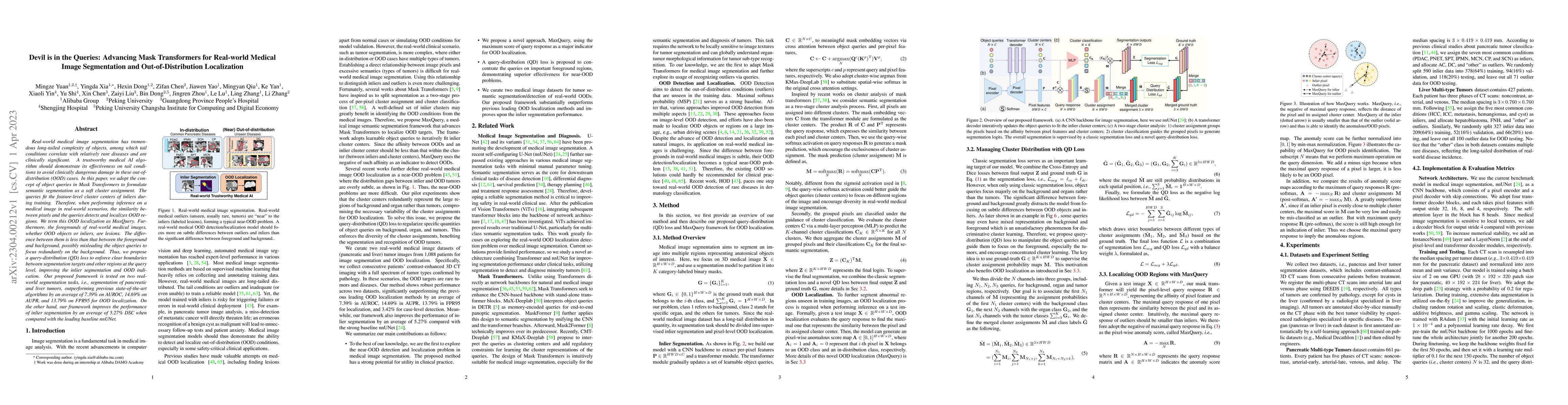 Thumbnail for Devil is in the Queries: Advancing Mask Transformers for Real-world
  Medical Image Segmentation and Out-of-Distribution Localization