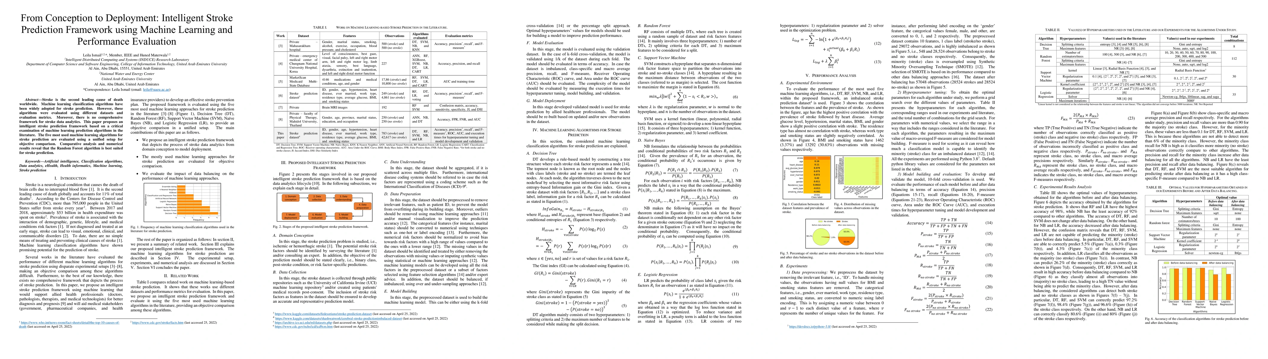 Thumbnail for From Conception to Deployment: Intelligent Stroke Prediction Framework
  using Machine Learning and Performance Evaluation