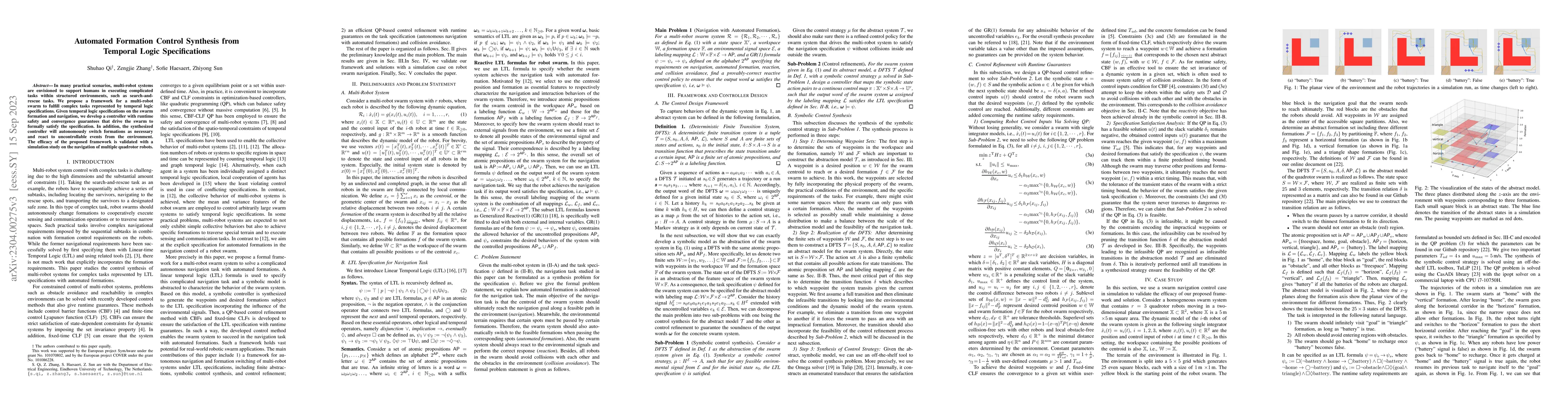 Thumbnail for Automated Formation Control Synthesis from Temporal Logic Specifications