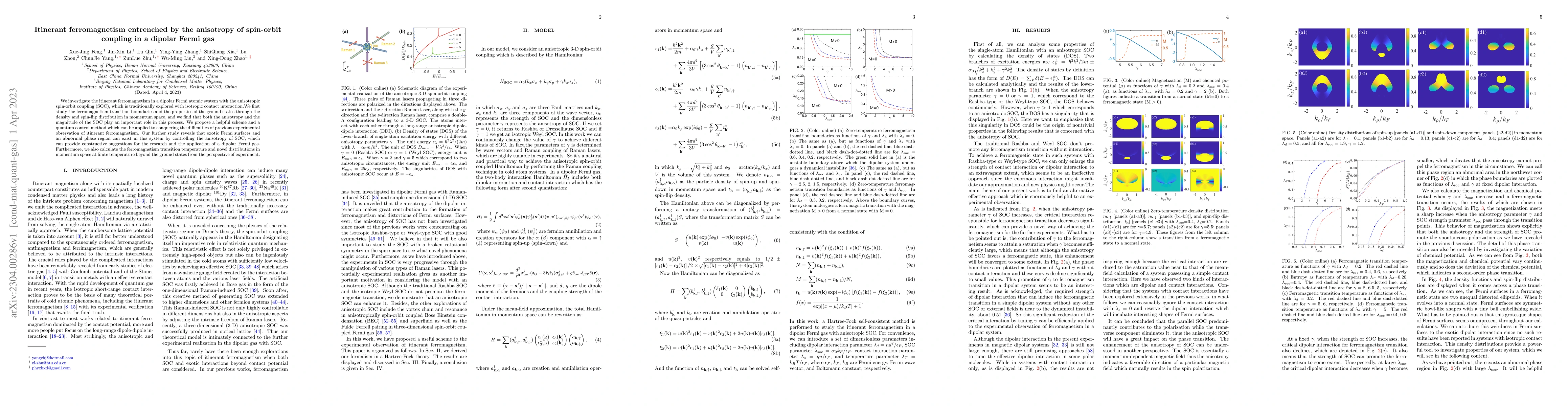 Thumbnail for Itinerant ferromagnetism entrenched by the anisotropy of spin-orbit
  coupling in a dipolar Fermi gas