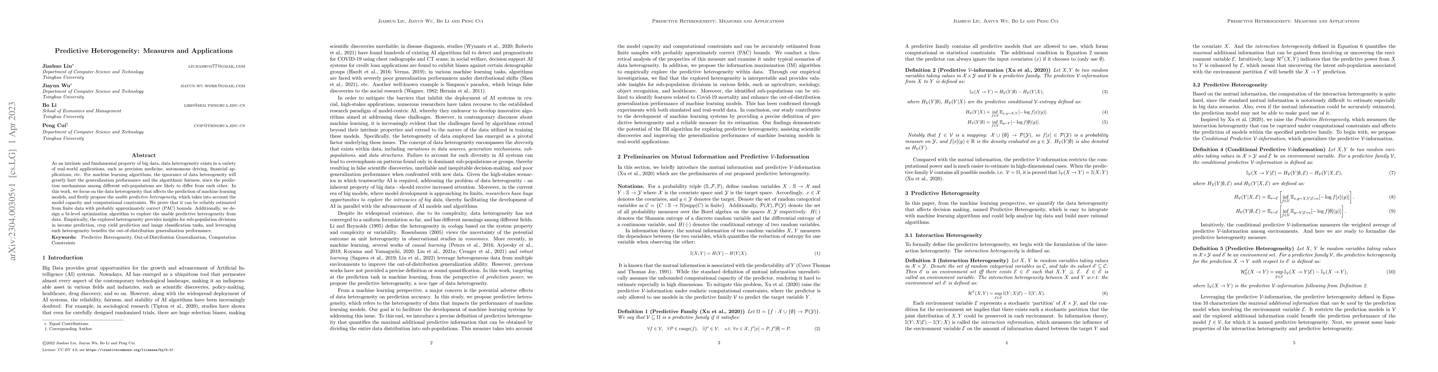 Thumbnail for Predictive Heterogeneity: Measures and Applications