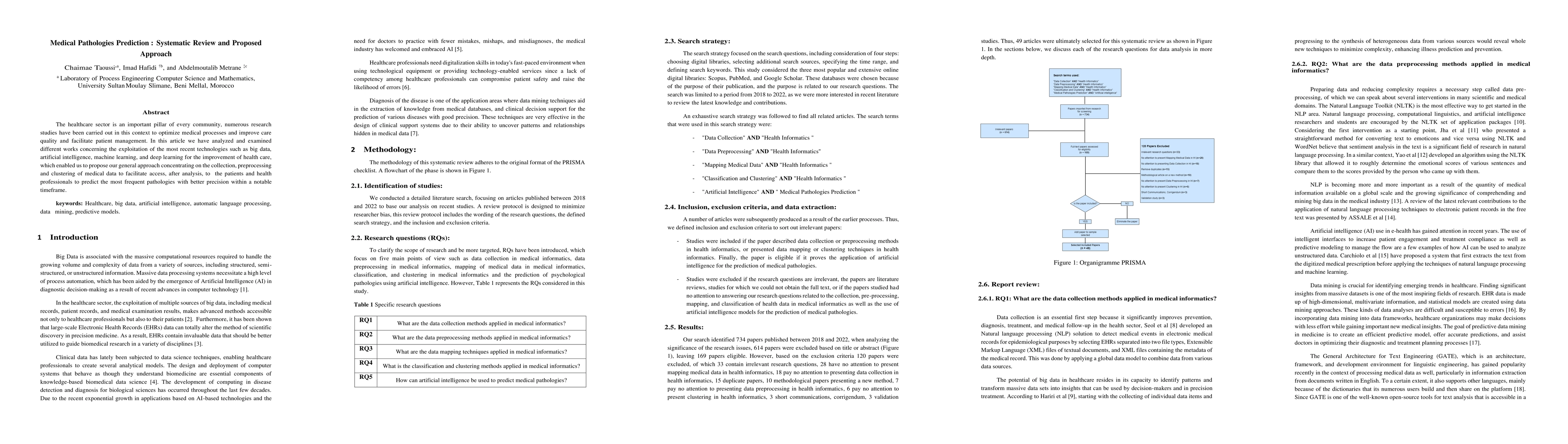 Thumbnail for Medical Pathologies Prediction : Systematic Review and Proposed Approach