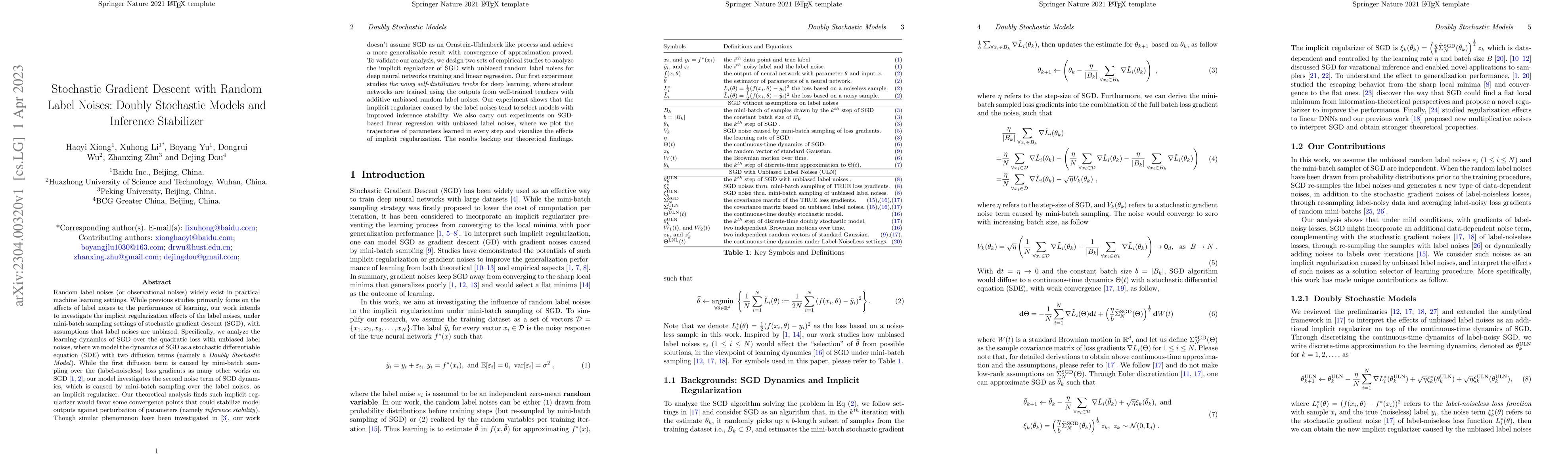 Thumbnail for Doubly Stochastic Models: Learning with Unbiased Label Noises and
  Inference Stability