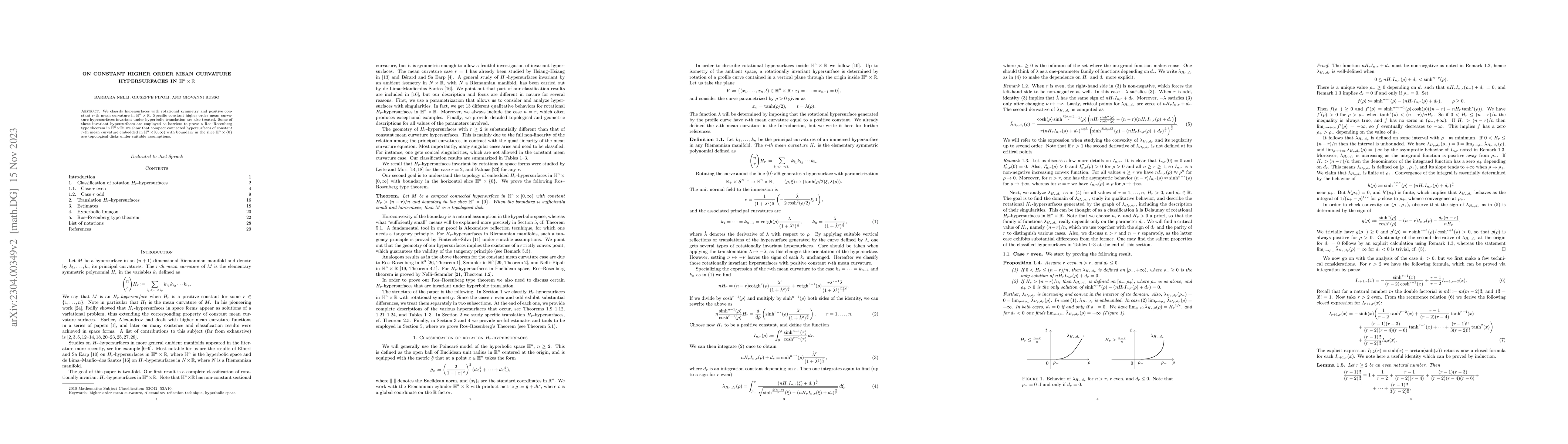 Thumbnail for On constant higher order mean curvature hypersurfaces in $\mathbb H^n
  \times \mathbb R$