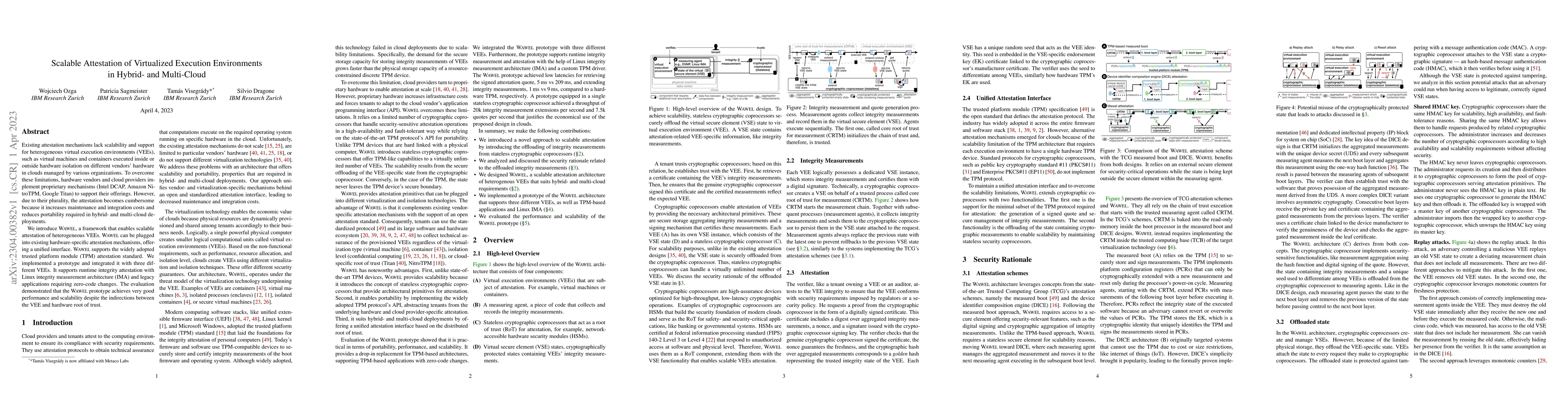 Thumbnail for Scalable Attestation of Virtualized Execution Environments in Hybrid-
  and Multi-Cloud