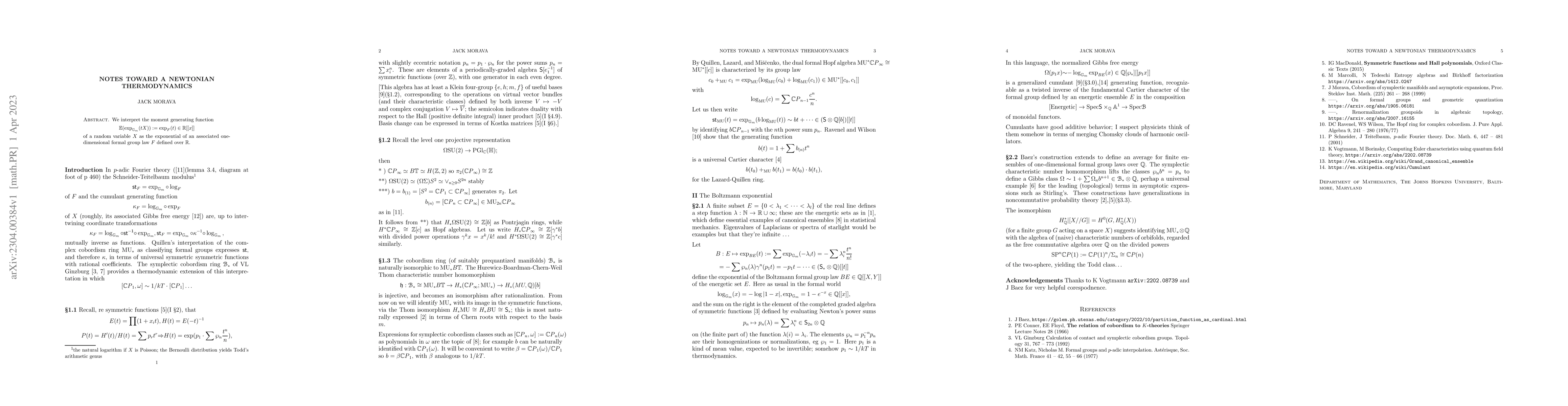 Thumbnail for Notes toward a Newtonian thermodynamics